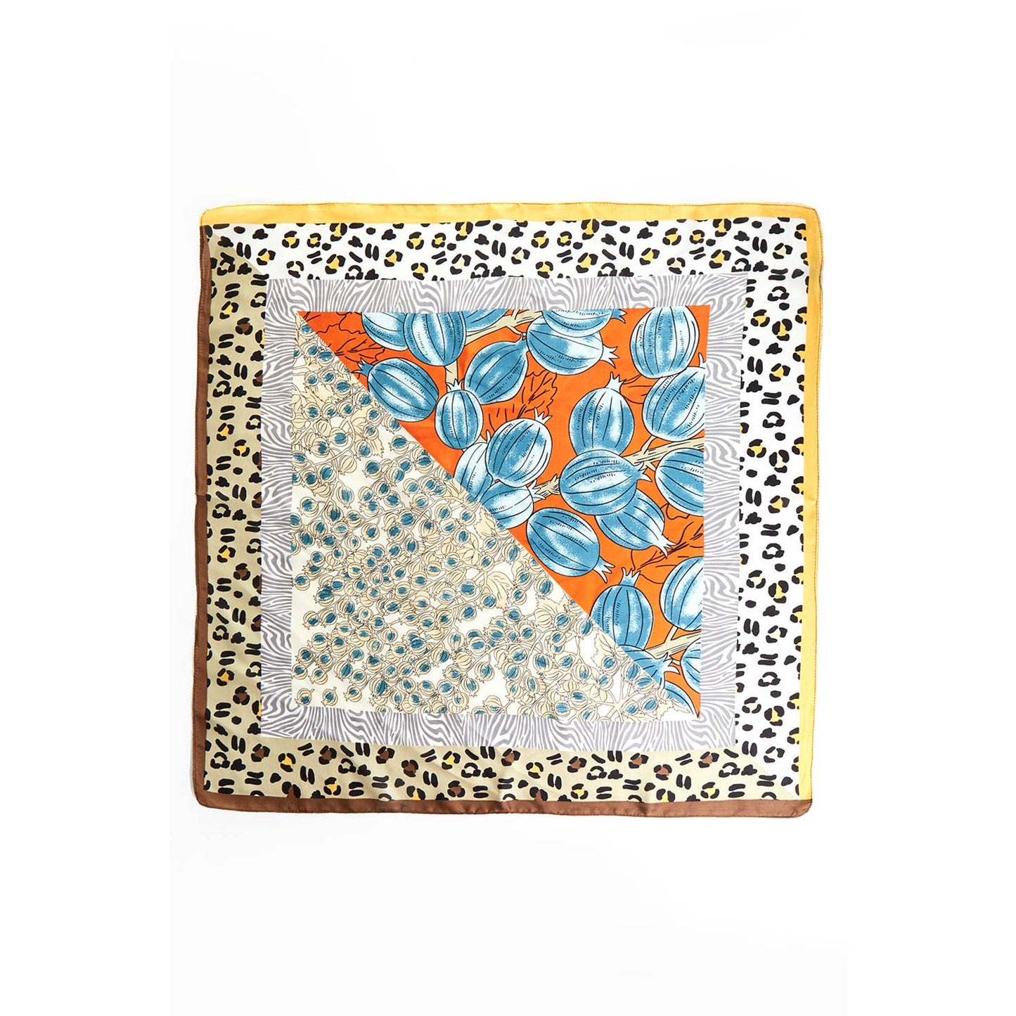 Bufanda con estampado animal mandarina