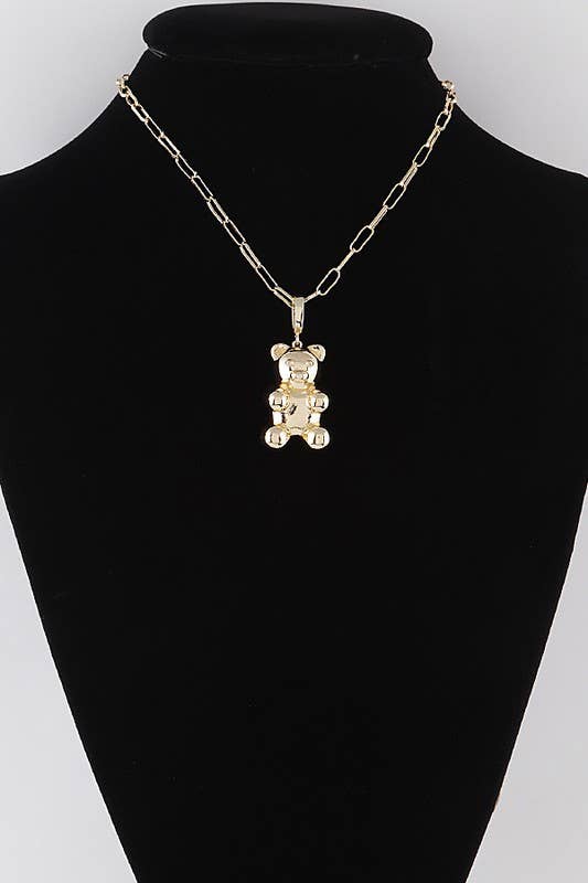 Lucky Charm Giant Teddy Bear Necklace