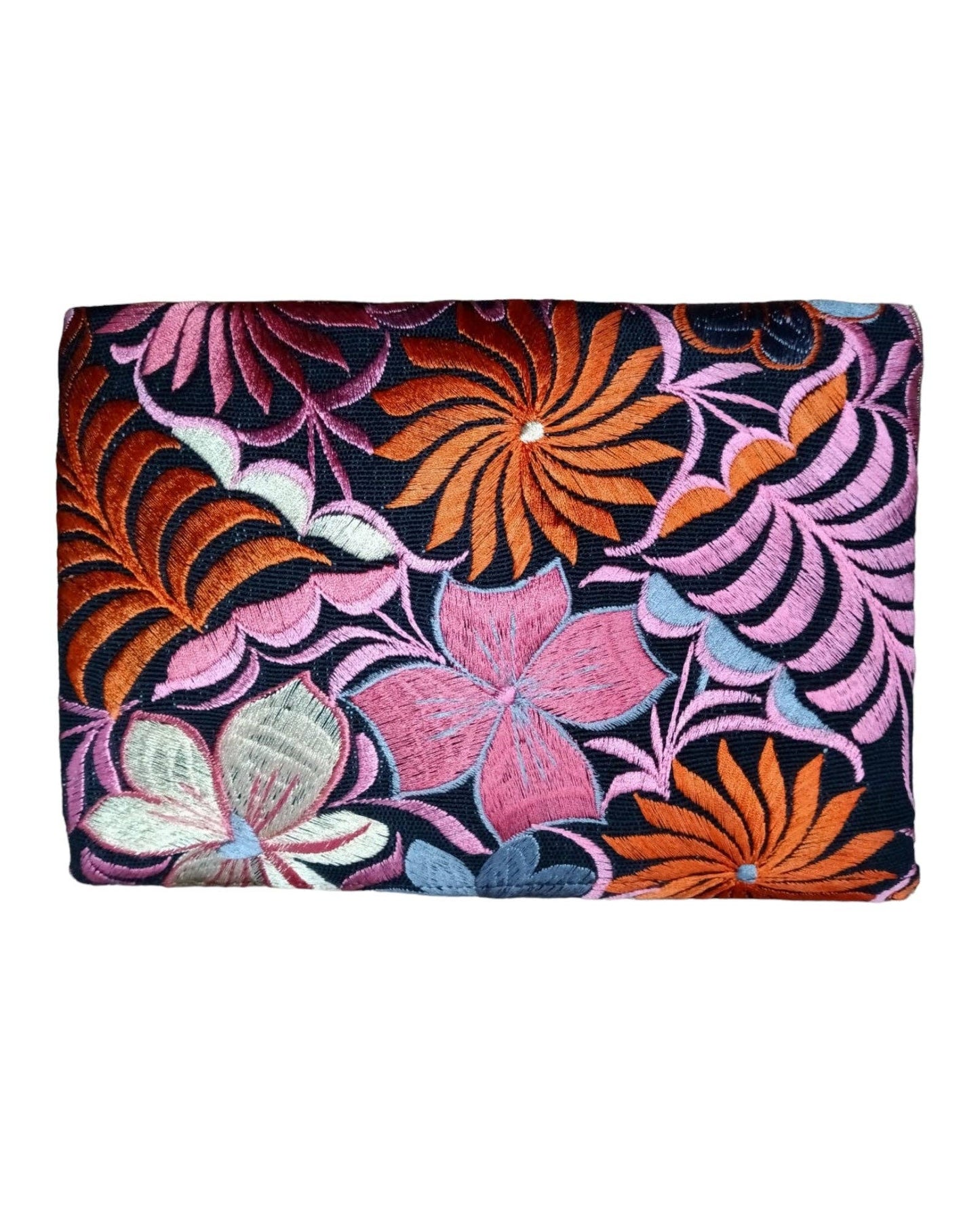 Mexican Embroidered Floral Clutch Bag