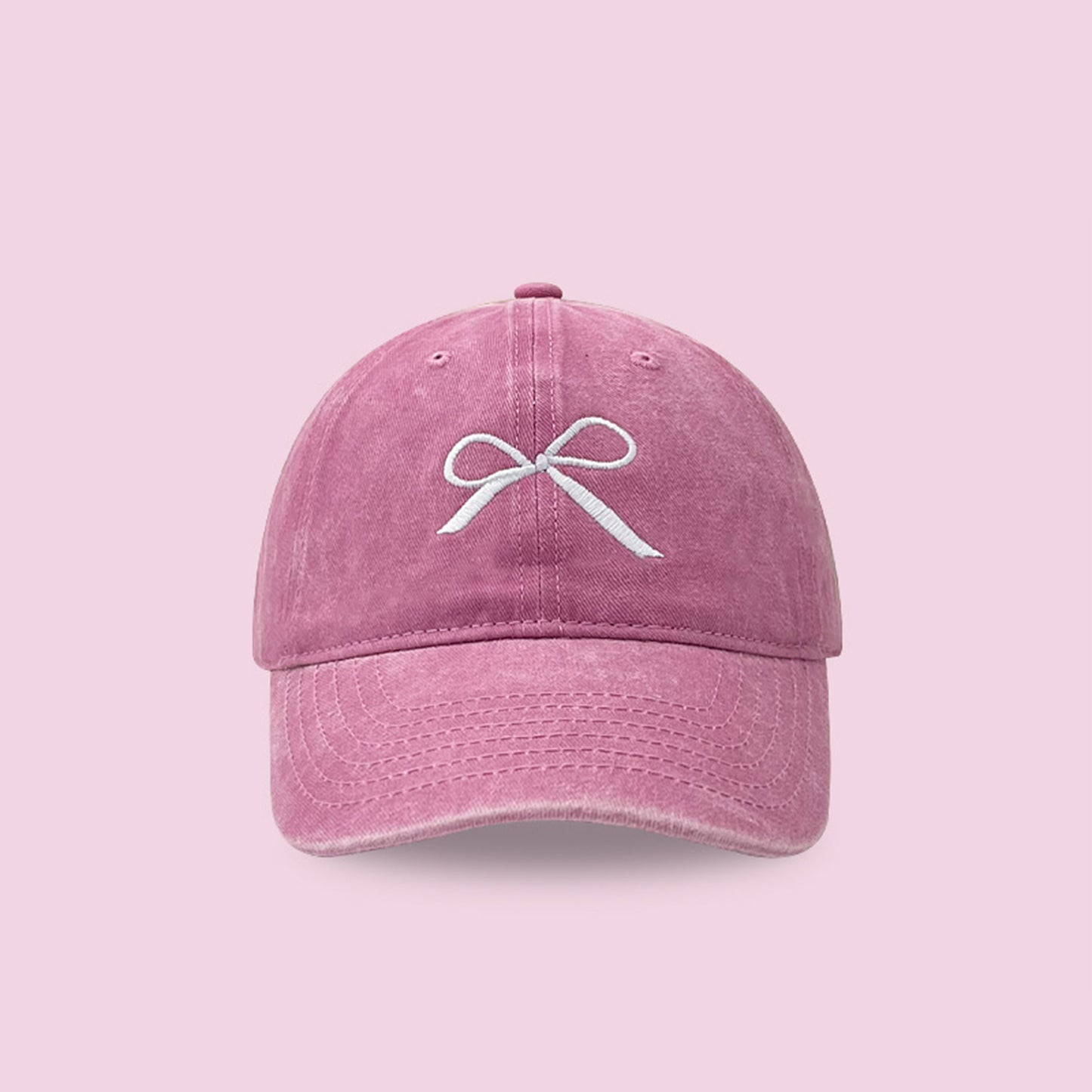 Bow Embroidered Cap