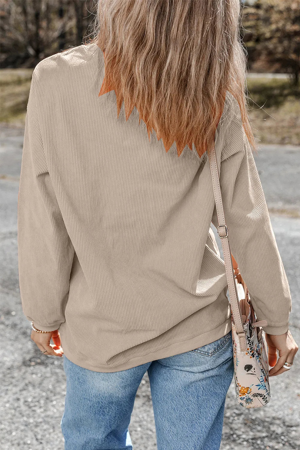 Sequin Boots Long Sleeve Sweatshirt