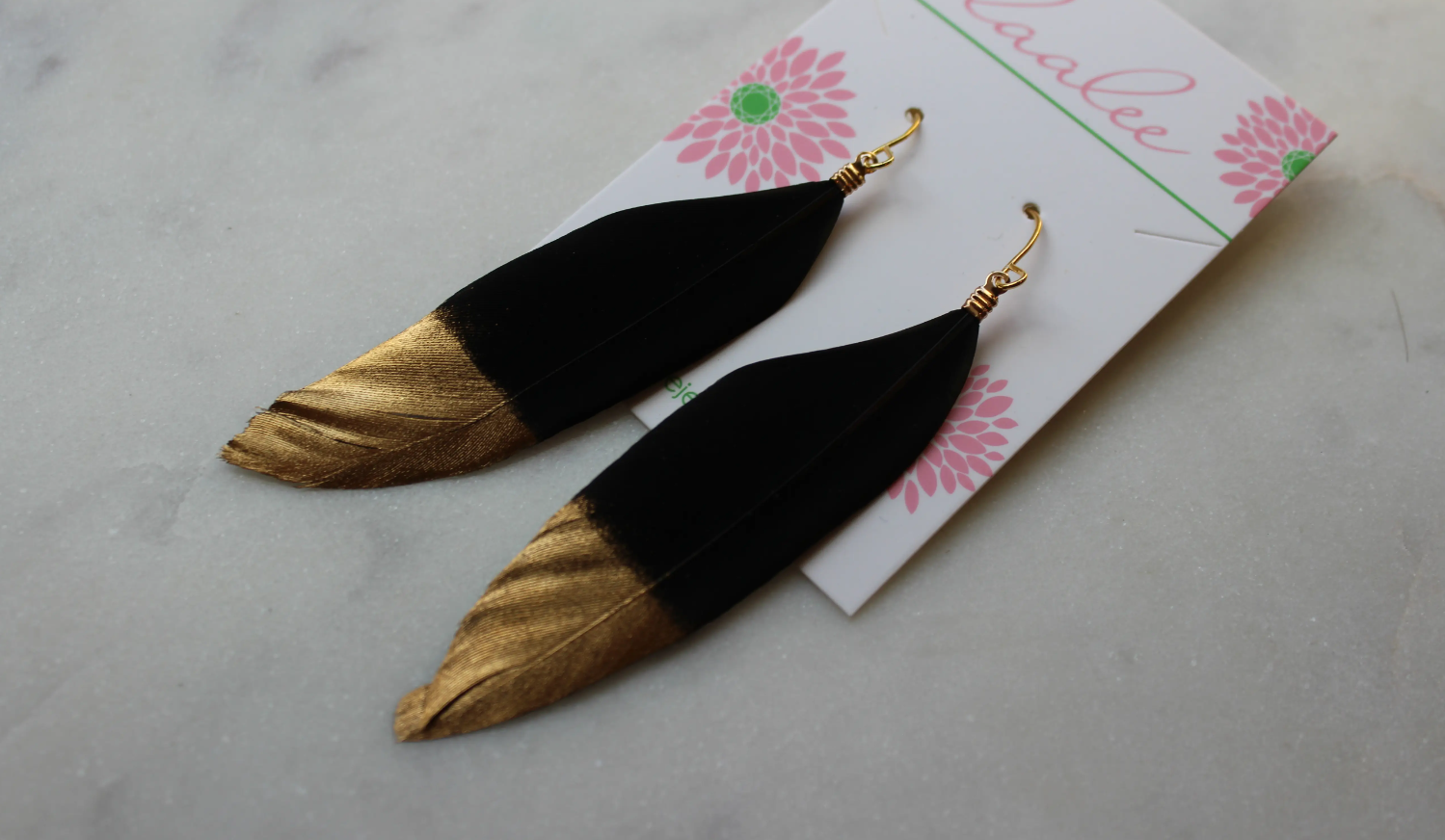 Enamel based Long Feather Drop Earrings - 3 Colors – Neshe Fashion Jewelry