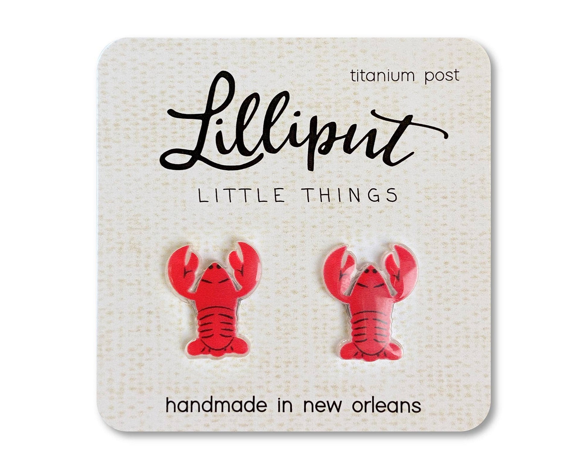 Handmade in New Orleans - Crawfish Earrings Statement New Orleans