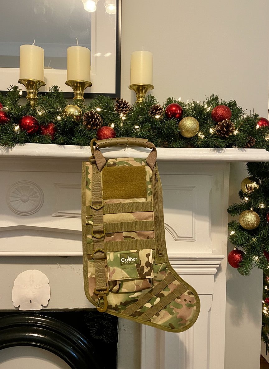 Camouflage Tactical Christmas Stocking - 800D Military Nylon, MOLLE-Ready
