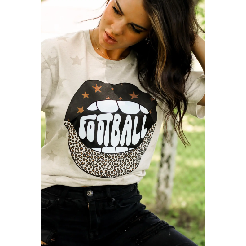 Kiss My... Football Lips Short Sleeve Statement New Orleans