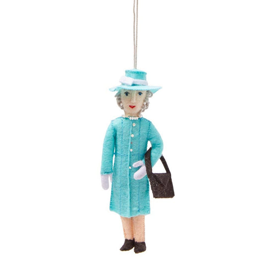 Queen Elizabeth Handmade Ornament - Turquoise Dress Statement New Orleans