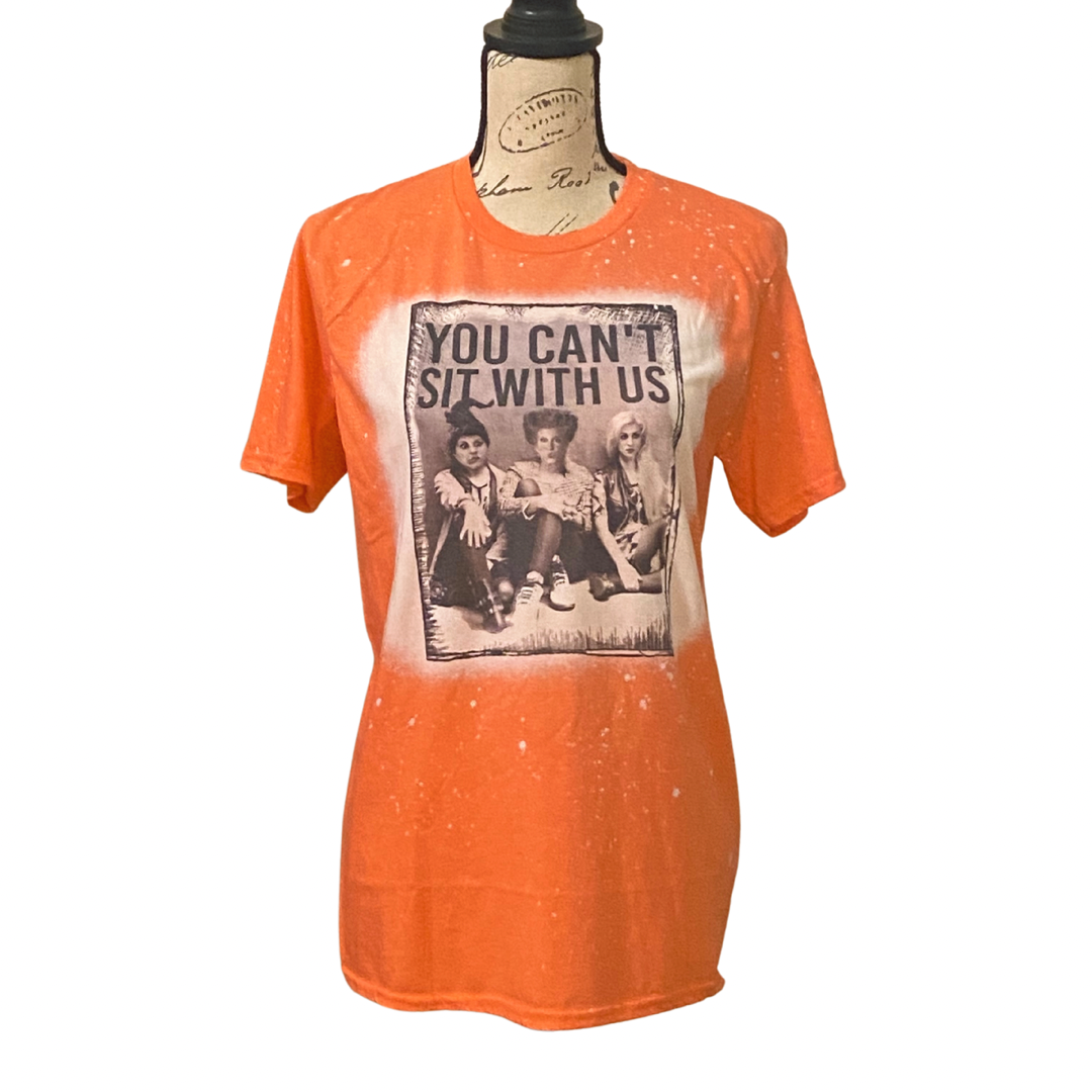 You Can't Sit With Us Hocus Pocus Graphic Tee - Orange Statement New Orleans