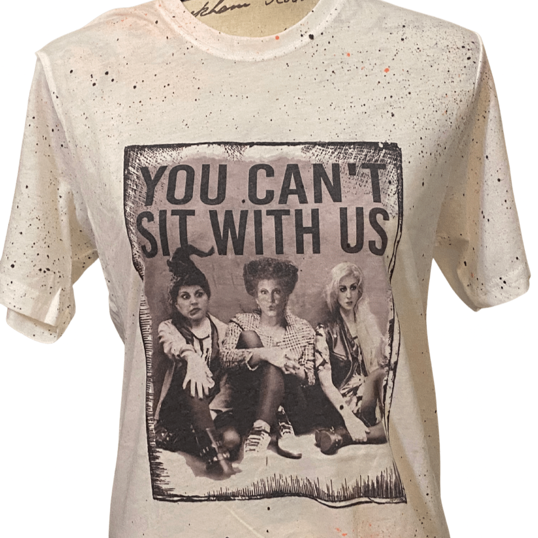 You Can't Sit With Us Hocus Pocus Graphic Tee - White Statement New Orleans