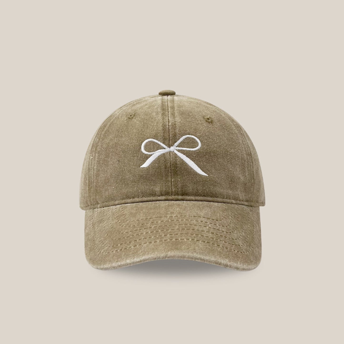 Bow Embroidered Cap