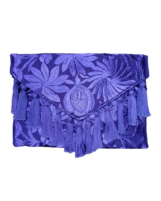 Mexican Embroidered Floral Clutch Bag