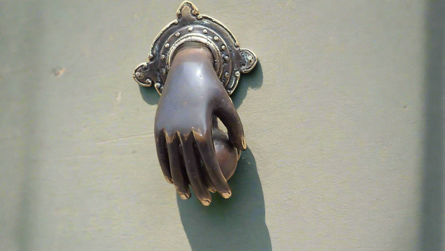 Door Knocker - Hand Grasping Ball