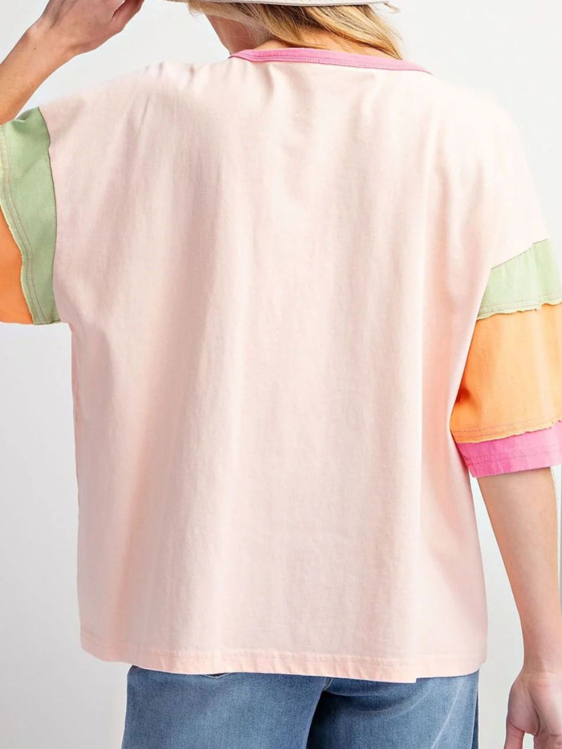 Sequin Football Colorful Half Sleeve Tee