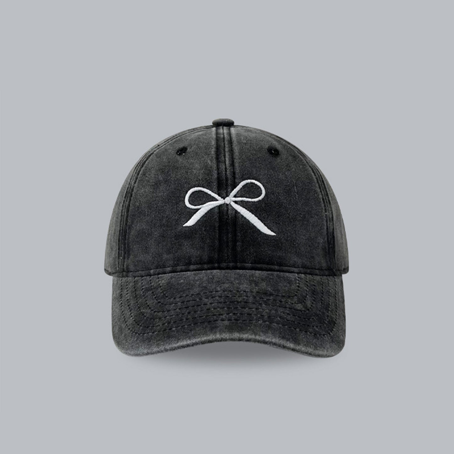 Bow Embroidered Cap