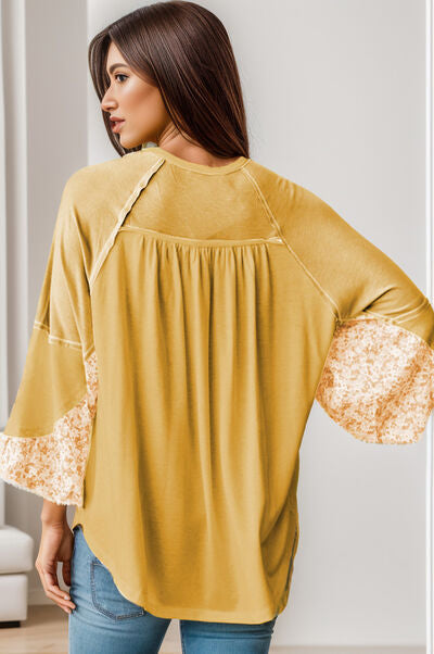 True Yellow Statement Sleeve Blouse