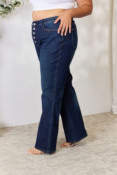 Judy Blue Sizes 0 to 24W Button-Fly Straight Jeans