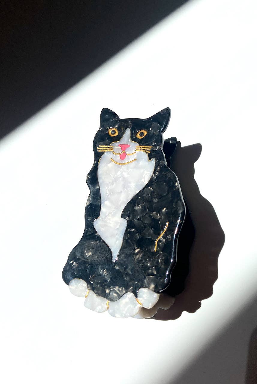 tuxedo cat hair clip